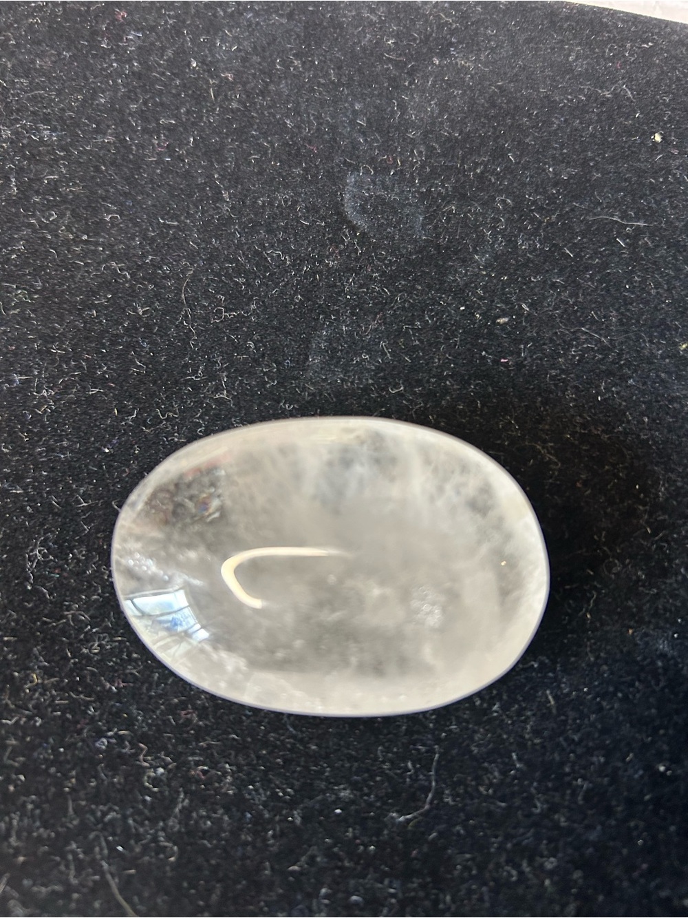 Clear Crystal Palm Stone Accent - Polished Decorative Gemstone